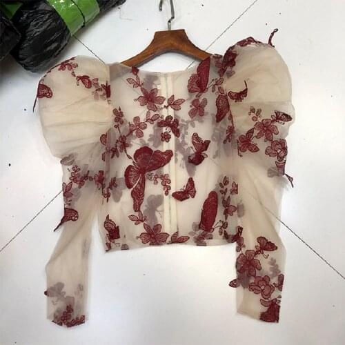 TEESMT Blouses With Embroidery