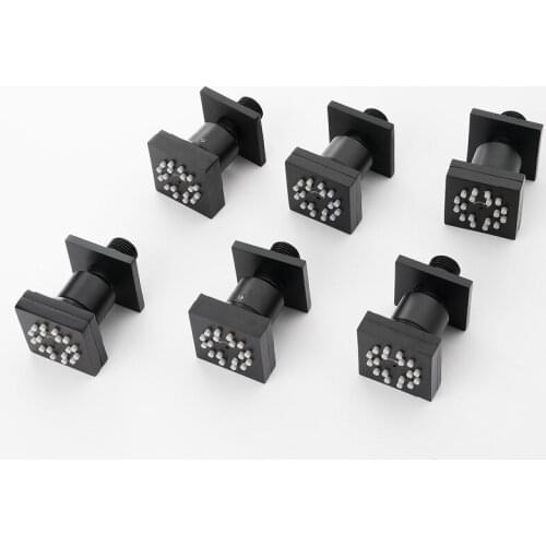 Bathroom Shower Accessories Massage Shower Body Jet Square Showerhead Body Spray 2 Inch Rainfall High Pressure Shower Head Brass