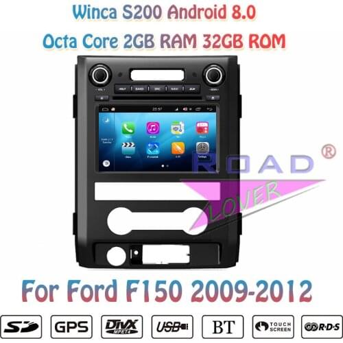 Winca S200 Android 8.0 Car DVD Player For Ford F150 2009 2010 2011 2012 2013 2014 Stereo GPS Navigation Autoradio Magnitol 2 Din