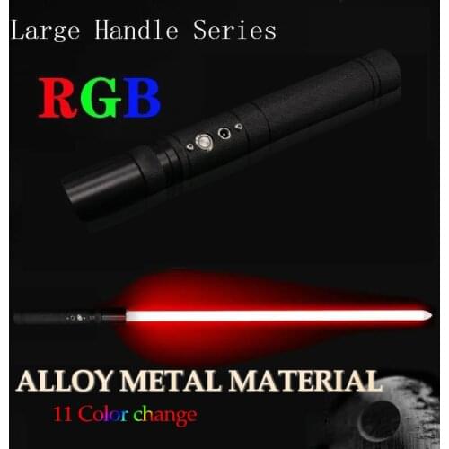 YQ Fierce ghost metal handle RGB color change endless color change Force laser sword sound toy gift