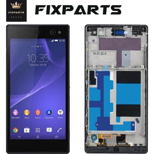 Black New For Sony Xperia C3 LCD Display With Touch Screen Digitizer Assembly D2533 D2502 Replament For Sony Xperia C3 D2533 LCD
