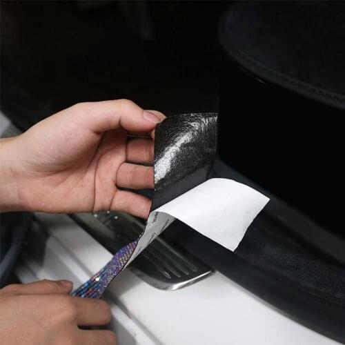1pcs Colorful Universal Adhesive Car Door Plate Sill Anti Accessories Scratch Cover Scuff Sticker B5Y2