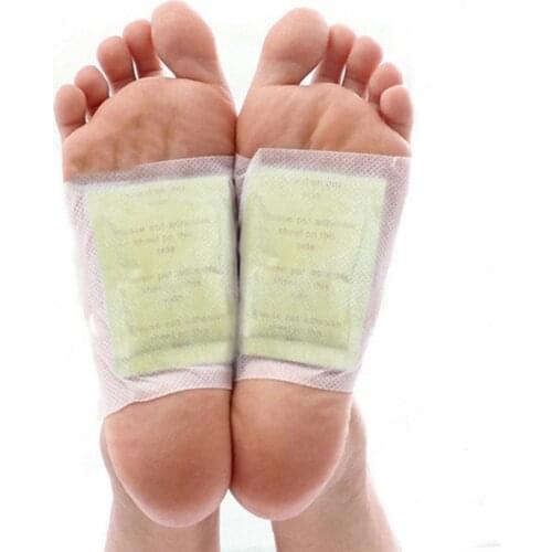 10Pcs Gold Premium Kinoki Detox Foot Patches Pads Body Toxins Feet Slimming Cleansing Herbal patch (5Pcs Patch+5Pcs Adhesive)