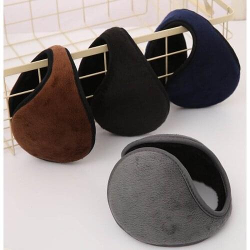 2020 Hot Fashion Ear Muff Unisex Solid Color Winter Earmuffs Soft Thicken Plush Ear Cover Protector Wrap Warmer Earflap For Men