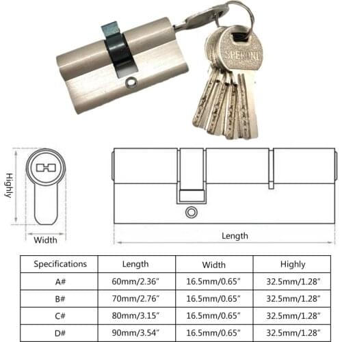 2021 New Double Open Lock Door Window Security 60 70 80 90mm Key Anti-Theft Door Lock