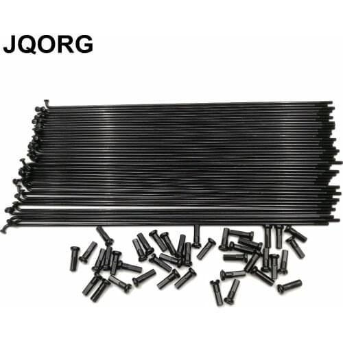 32 Pieces A Lot Bicycle Spokes Black Color Material 45# Steel Diameter 2.0mm J-bend Bike Spokes Match With Black Color Nipples