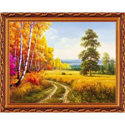 5D Full Drill Diy Diamond Painting Scenic Woods Handmade Cross Stitch Resin Square Diamond Sets Diamond Embroidery
