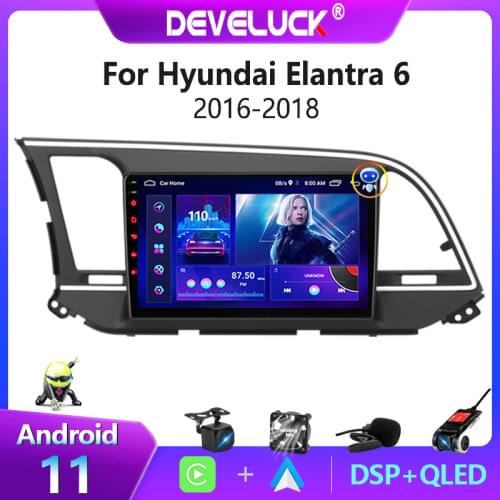 Android 10 Multimedia Video Stereo Player for Hyundai Elantra 6 2016-2018 GPS Navigaion Car radio 2 din Head Unit SWC Bluetooth
