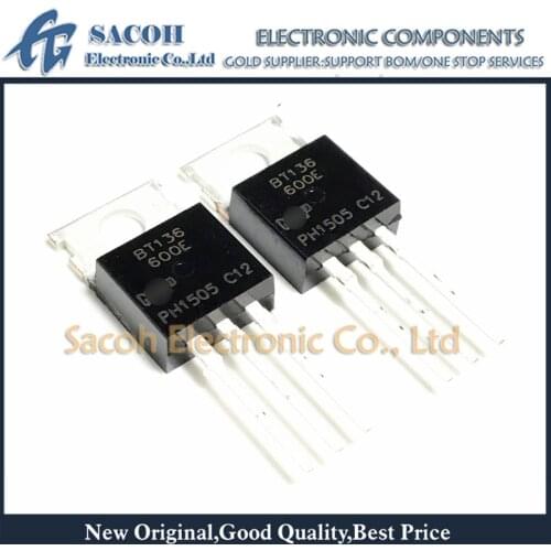 Free Shipping 10Pcs BT136-600E BT136-600D BT136-600F BT136-600G BT136-600 or BT136-500E or BT136-800E TO-220 4A 600V Triacs