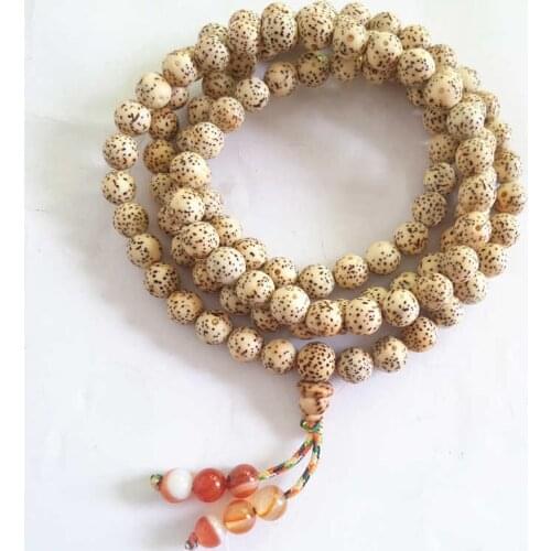 5PCS 7mm Star Moon Bodhi Beads Strands 108 Beads Buddhist Lotus Bodhi Meditation Prayer Beads Malas Natural Beads Rosary