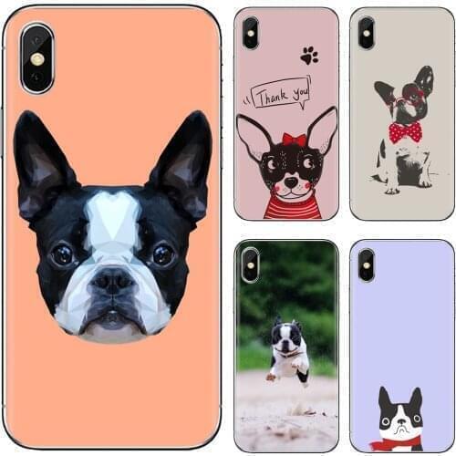 Dog-Luxury-C-Boston-Terrier For Samsung Galaxy S7 S8 S9 S10E S20 FE Note 10 20 Edge Lite Plus Ultra Soft Case Cover