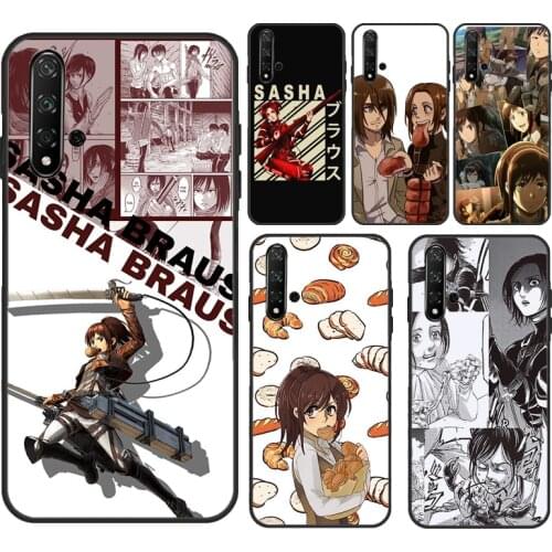 Sasha Braus Attack on Titan For Huawei Nova 5T 2 3 i Case For Huawei Y5 Y6 2017 2018 Y9 Y7 2019 Y6P Y5P 2020 Coque