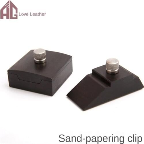 DIY Handmade Leather Tools Sandalwood Leather Sanding Blocks Sanding Clips Sanding Tools Sandpaper Sanding Polishing Blocks