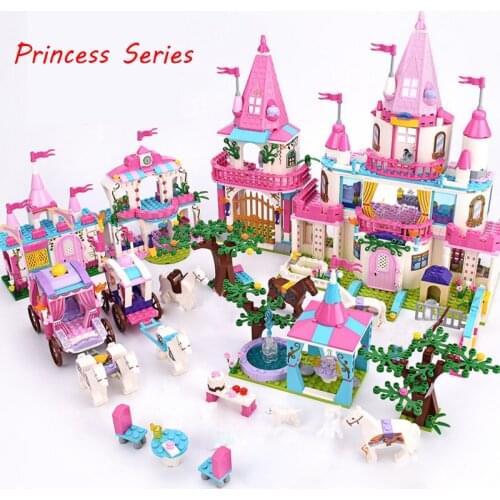 Friends girls castle princess carriage Compatible brick powerpuff girl for building block blocks toy sets toys for children