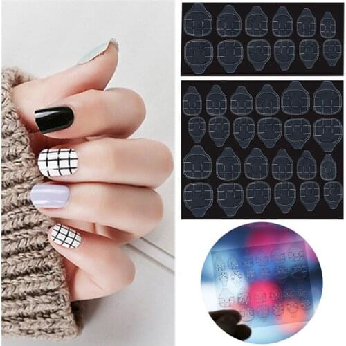 24/48Pcs Double Sided False Nail Art Adhesive Tape Glue Sticker DIY Tips Fake Nail Acrylic Manicure Gel Makeup Tool