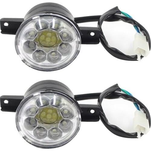 2PCS LED 3 Wire Headlight Head Light Head Lamp Fit for ATV Quad 110 125CC TaoTao ATA110D ATA110D1 ATA125D ATA135D ATA125 HW