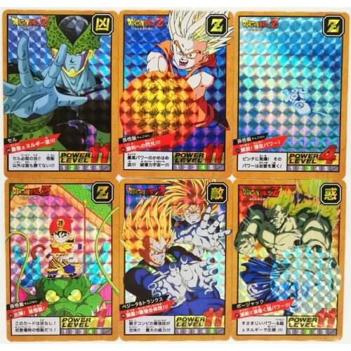 6pcs/set Super Saiyan Dragon Ball Z No.7 Remake Fight Heroes Battle Card Ultra Instinct Goku Vegeta Game Collection Cards