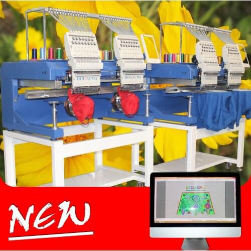 China 10 years service ! Factory price best large table computerized embroidery machine two head 15 colors happy embroidery