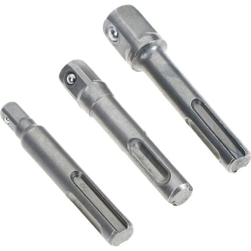 3 pcs/set Sds Socket Driver Set 3/8 1/4 1/2" Hex Shank Converter Drill Bit Adaptor