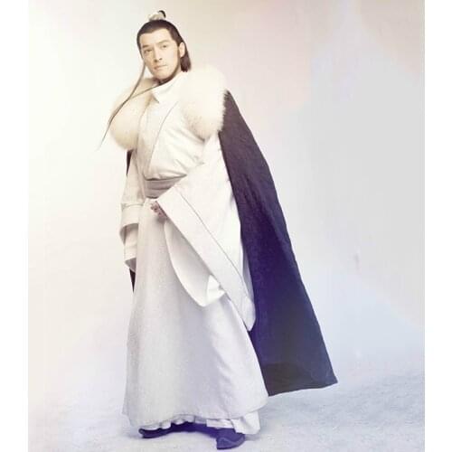 Mei Chang Su 2015 New TV Play Lang Ya Bang Nirvana in Fire Male Costume Hanfu Costume + Fur Cloak