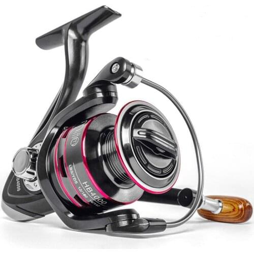2021 New Fishing Reel HB500-7000 5.2:1 Metal Spool Body Rocker 8KG Max Drag Spinning Reel Saltwater Fishing Accessories