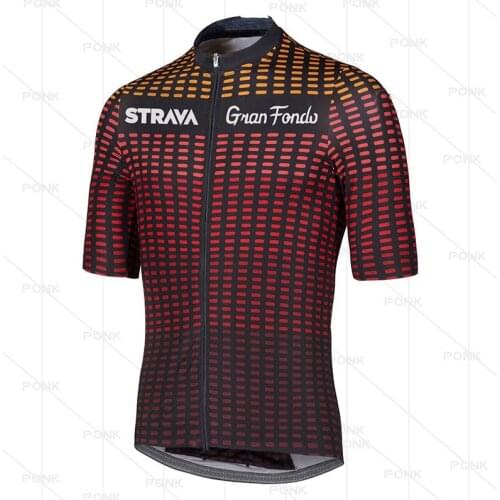2021 New STRAVA Summer Cycling Jersey Set Breathable Team Racing Sport Bicycle Jersey Mens Cycling Clothing Short Bike Jersey
