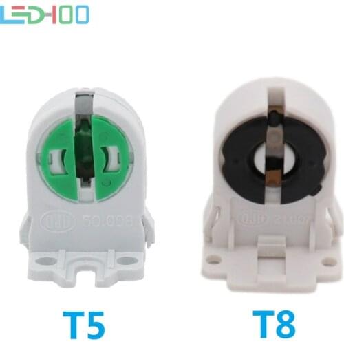 NEW T5 T8 fluorescent lighting socket lamp holder t5 Tube Lamp Base Socket G13 Plastic Holder suitable for T8 Bracket lamp