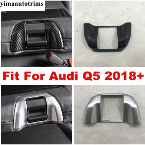 For Audi Q5 2018 2019 2020 2021 ABS Rear Seat Armrest Armrest Box Cover Trim Matte / Carbon Fiber Accessories Interior Kit