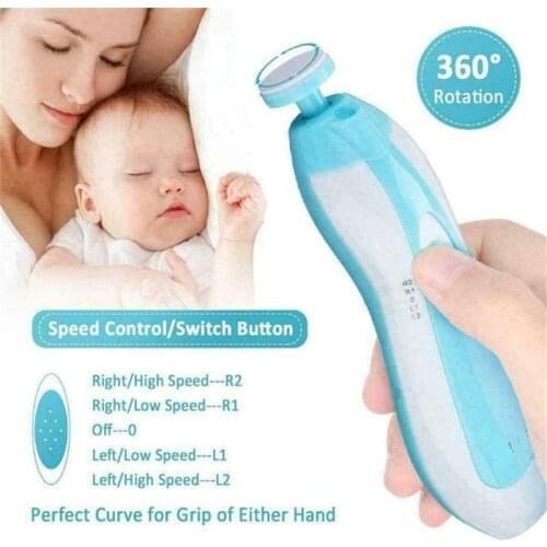 Portable Electric Baby Nail Cutter Scissor Fingernail Manicure Care System Infant Safely Toenail Pedicure File Drill Trimmer Cut