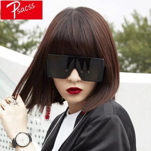 Psacss New Vintage Square Sunglasses Women Men Oversized Fashion Brand Designer Womens Sun Glasses Mirror gafas de sol UV400