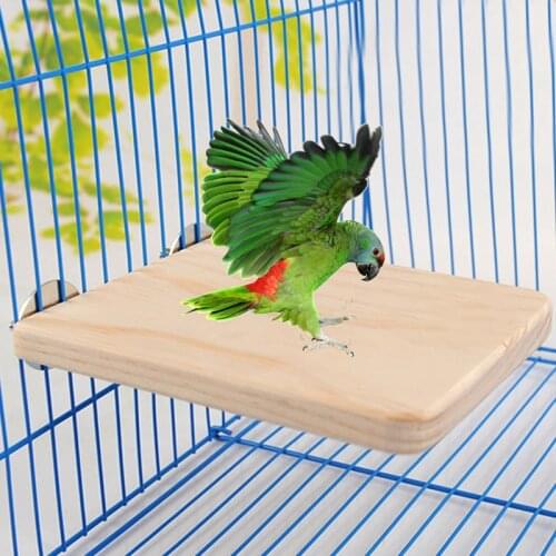 Pet Bird Parrot Chew Toy Wood Hanging Swing Cages Birdcage Parakeet Cockatiel