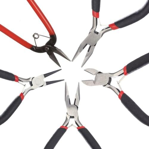 SAUVOO Mini Pliers Round Nose Pliers Jewelry Making Hand Tool Beading Insulated Plier For DIY Small Jewelry Pliers Accessories