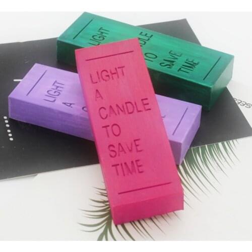 Silicone Mold Long Rectangular Letters Wax Incense Candle expanding incense gypsum wax creative pieces P1199