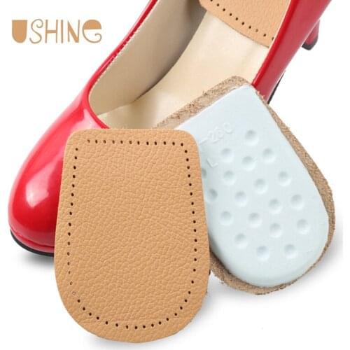 Thickened Cowskin Foot Massage Pad Foot Pain Relief High Heel Cushions Heel Insoles Half Foot Latex Insoles Back Heel Insert