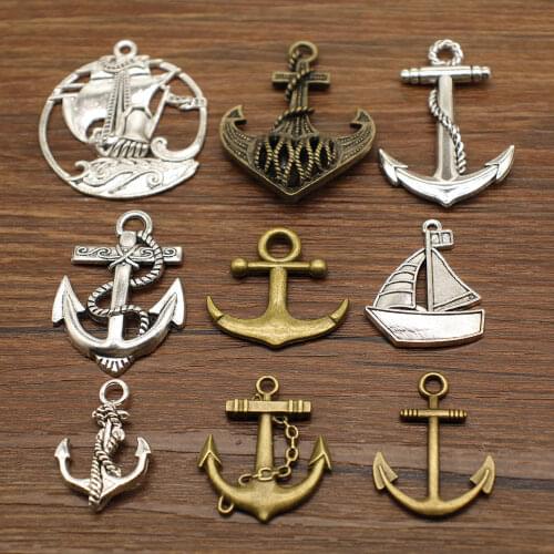 High Quality 5pcs Boat Pendant For Jewelry Making Diy Necklace Accessories