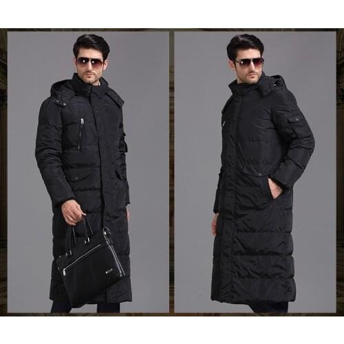 2017 winter men long down jacket, lengthen thickening plus size down jacket