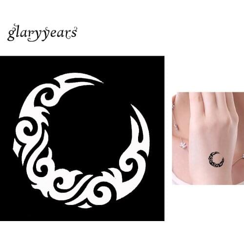 1 Sheet India Henna Tattoo Stencil Circle Totem Design Women Body Art Small Henna Template Airbrush Painting Temporary 2019 G121