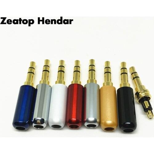 10Pcs Copper 1/8" 3.5mm 3Pole Male Audio Plug RCA 3.5 Jack Soldering For DIY Repair Earphones Headset Connector