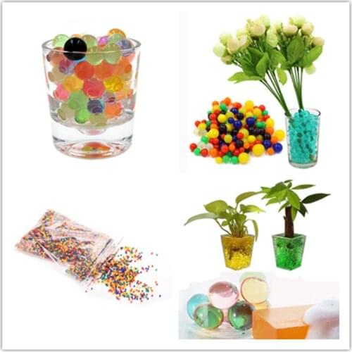1000pcs/lot Large Hydrogel Pearl Shaped Green Crystal Soil Water Beads Mud Grow Ball Wedding Growing Bulbs 7Z SH760-1