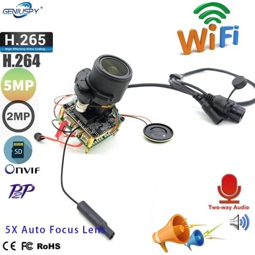5MP 2MP 5X Motorzied ZOOM Wireless Mini PTZ Camera Module Human Detection Alarm Starlgiht Two Way Audio Onvif RS485 H.265/H.264