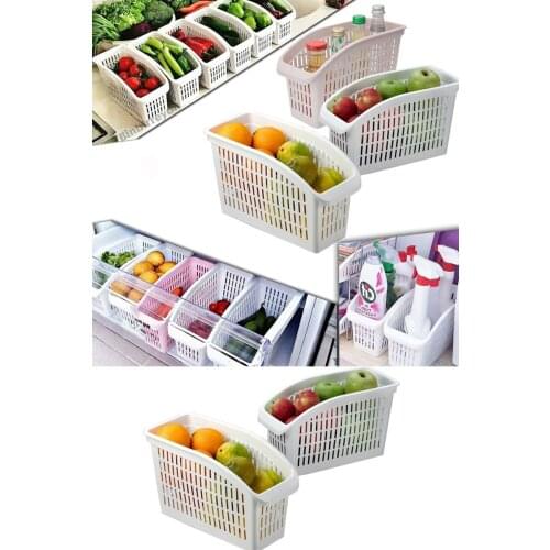 5pcs Adjustable Stretchable Refrigerator Organizer Storage Box Drawer Rangement Fridge Fresh Spacer Layer Rack Bag Closet