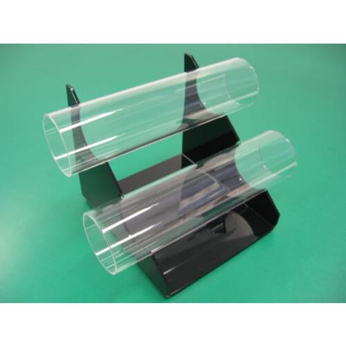 2 Tier Acrylic Jewelry Display Shelf Watch Bracelet Holder Stand Rack Clear And Black