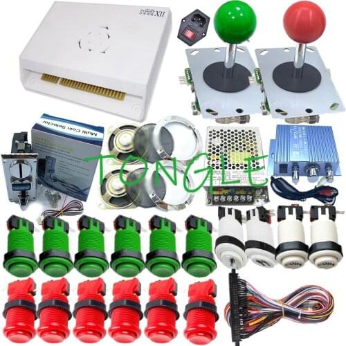 Arcade cabinet kit Pandora saga 3188 in 1 + 18 American buttons + American joystick + Power switch + jamma cable + coin machine