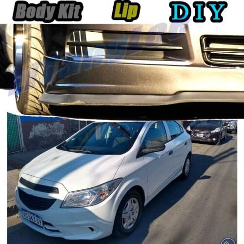 Car Bumper Lip Front Spoiler Skirt Deflector For Chevrolet Onix 2013~2020 Tune Car Modified Body Kit VIP Hella Flush Lips