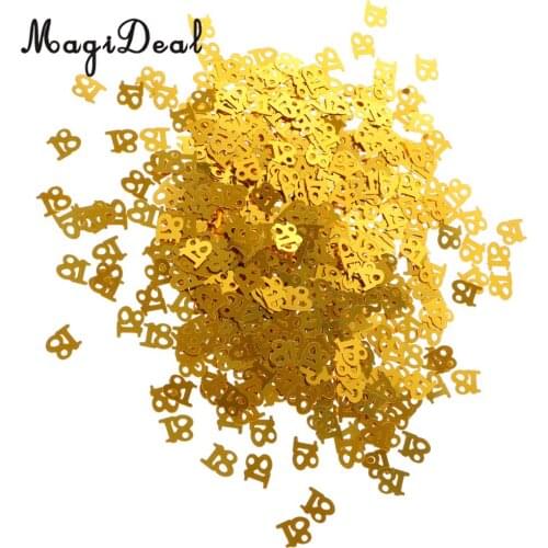 Glitter 18 Table Confetti Sprinkles Scatter Wedding Anniversary Birthday Party Decoration Gold 18
