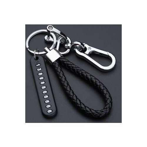 10pcs Anti-lost Car Keychain Metal Key Rings Phone Number Plate Lock Key Ring Auto Vehicle For audi bmw Benz Auto Car Key Chain