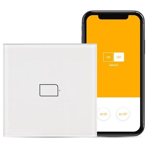BroadLink TC BestCon TC2S-uk-1gang Single Pole RF433 Smart Wall Light Touch Panel Switch WORKS with Alexa and Google home