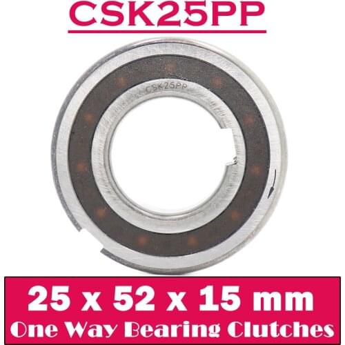 CSK25PP One Way Bearing Clutches 25*52*15mm ( 1 PC) With Keyway CSK6205PP FreeWheel Clutch Bearings CSK205PP
