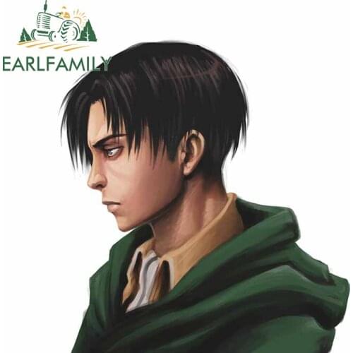 EARLFAMILY 13cm x 12.3cm For Attack on Titan Sunscreen Car Stickers Car Door Protector Decal Vinyl Material Funny Decoration