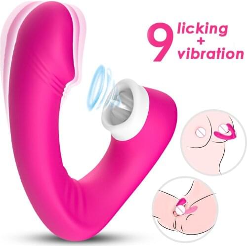 Sucking Vibrators For Women Nipple Clit Sucker Vagina Clitoris Stimulator Dildo For Female 9 Speeds Blowjob Adults Sex Toys